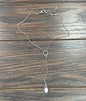 Oval White Turquoise Y-Necklace