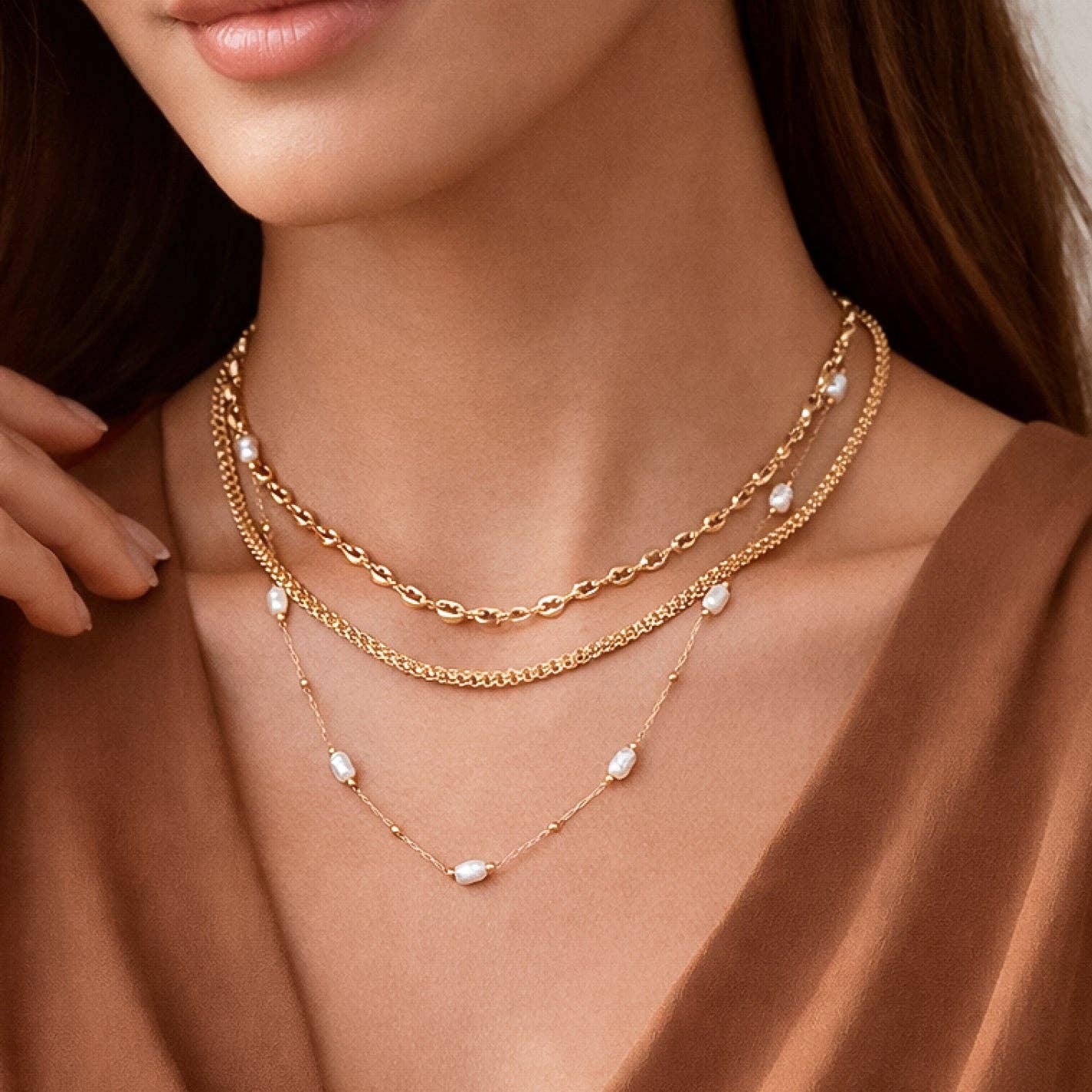 18K Gold Stainless Steel Chain Necklace