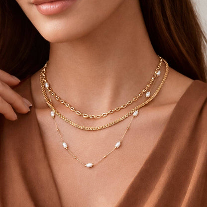 18K Gold Stainless Steel Chain Necklace