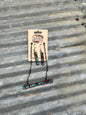 Mosaic Turquoise Leather Jewelry Set Cowgirl Rodeo Western Cowboy