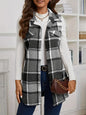 Women's Plaid Sleeveless Tweed Vest