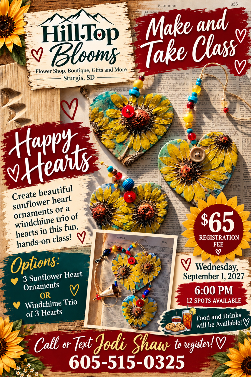 Make & Take @ HillTop Blooms in Sturgis, SD