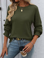 Women's Olive Ribbed Knit Sweater