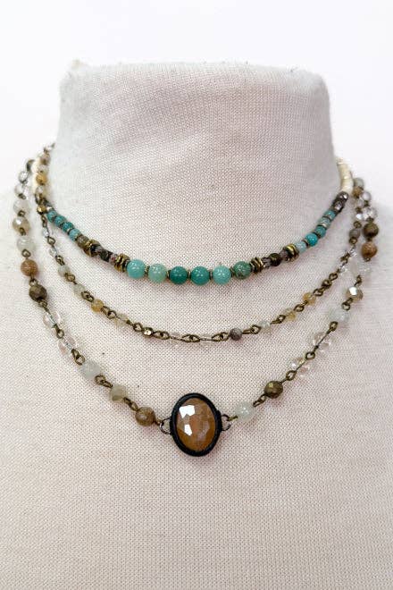 Justina Short Necklace-Imperial Jasper