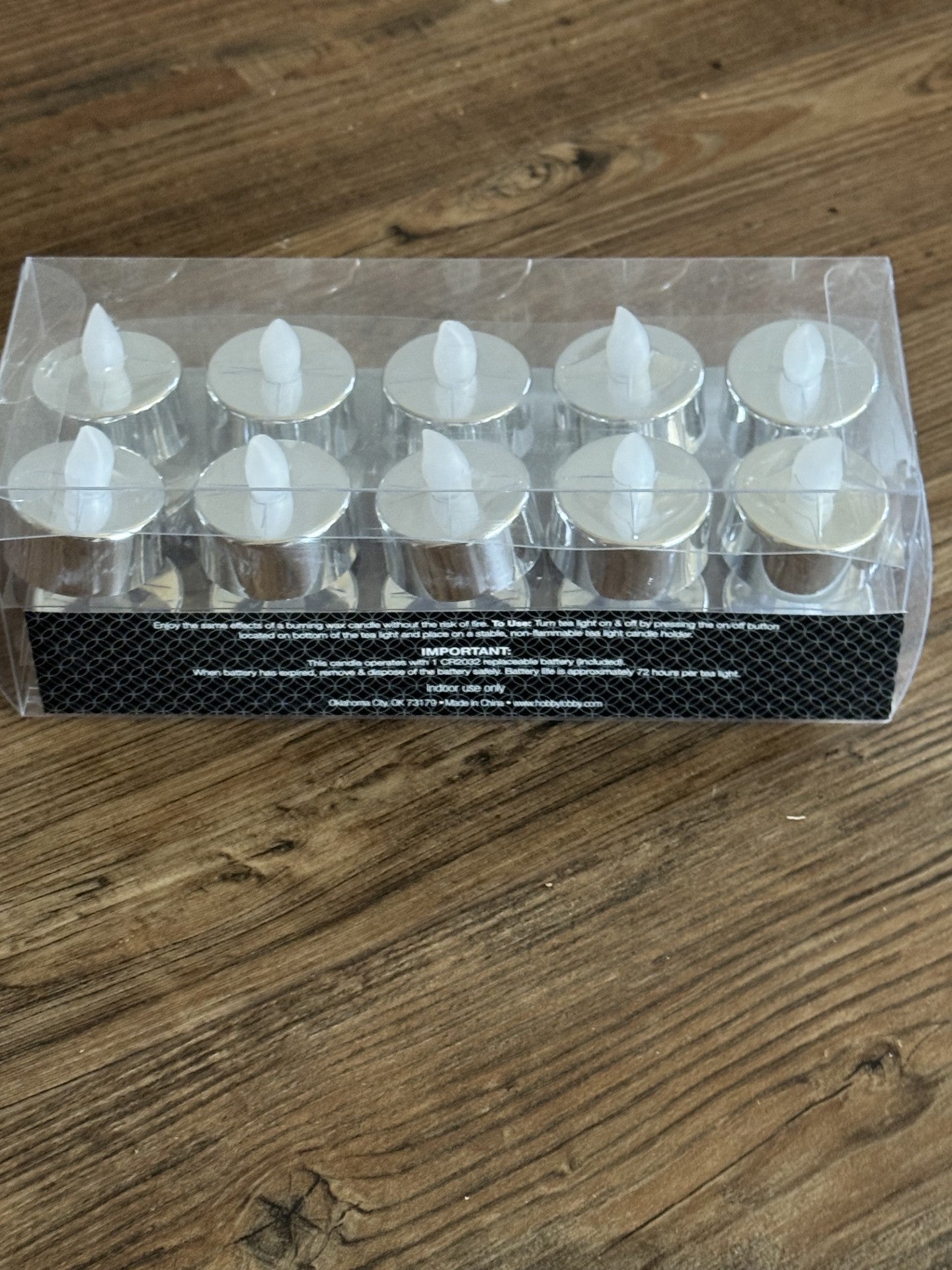 Flameless Silver Tea Lights Candles