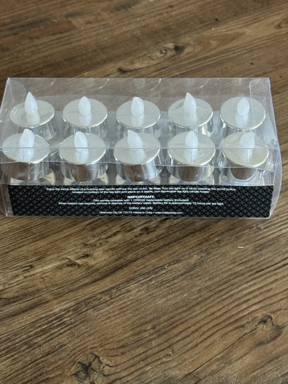 Flameless Silver Tea Lights Candles