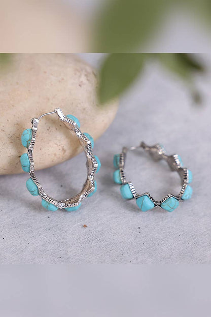 Diamond Turquoise Ring Earrings
