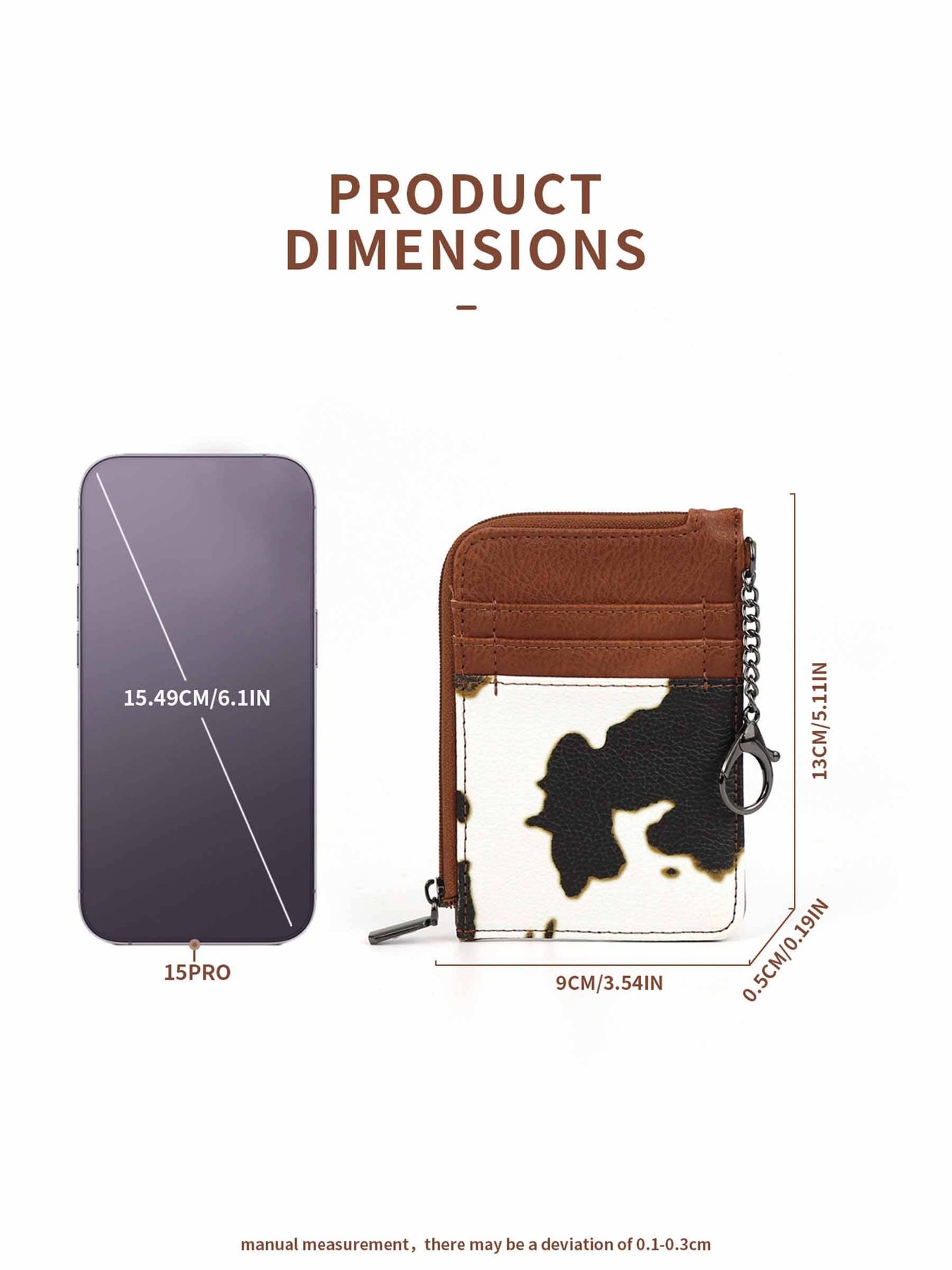 Vintage Cow Wallet - Black