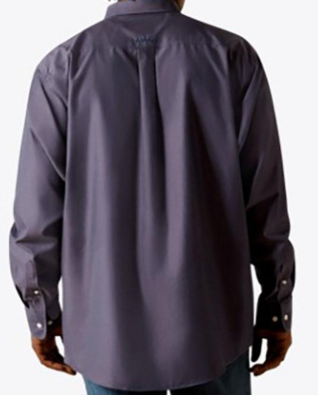 Men's Ariat Navy Wrinkle Free Pinpoint Oxford