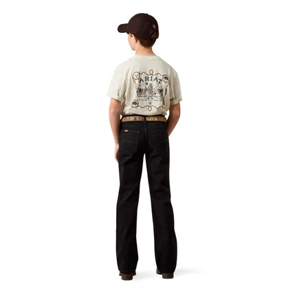 Boy's Ariat B4 Relaxed Hansen Boot Cut Jeans - Black