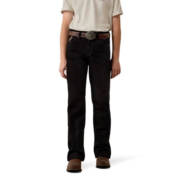 Boy's Ariat B4 Relaxed Hansen Boot Cut Jeans - Black