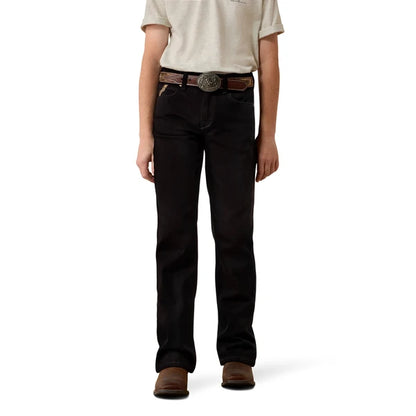 Boy's Ariat B4 Relaxed Hansen Boot Cut Jeans - Black