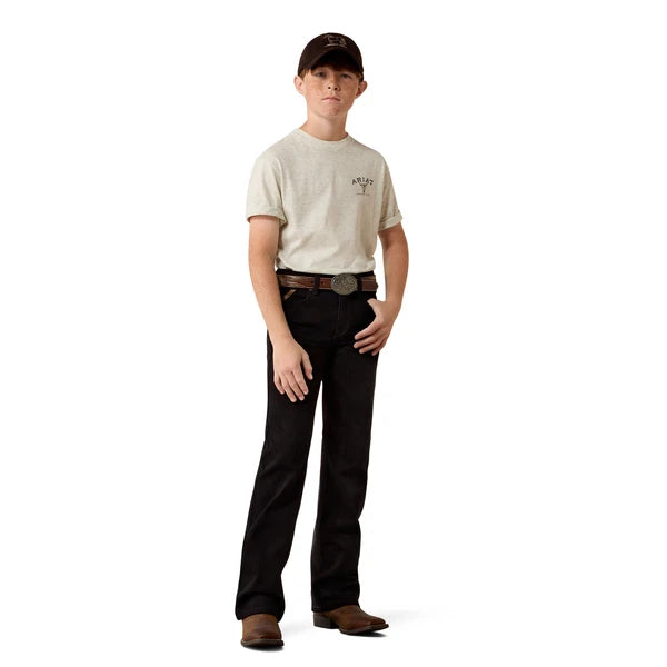 Boy's Ariat B4 Relaxed Hansen Boot Cut Jeans - Black