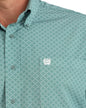 Men's Cinch Geometric ArenaFlex Button Down Shirt - Teal