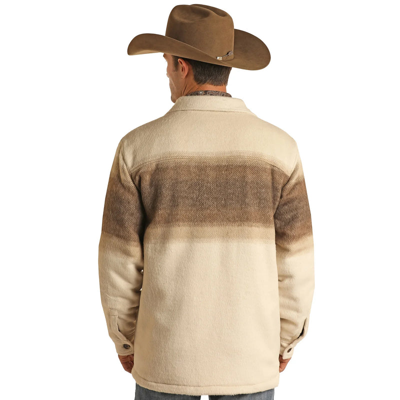 Men's Panhandle Border Stripe Shirt Jacket
