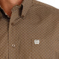 Men's Cinch Brown Geometric Button-Down Shirt