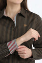 Women's Cinch Long Sleeve Western - Brown Striped Print