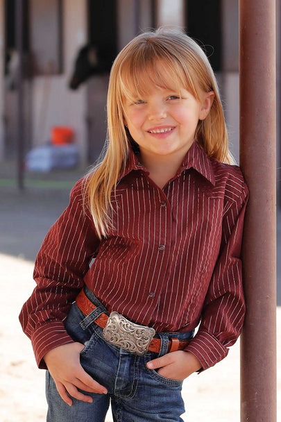 Girl's Cruel Girl BURGUNDY LUREX STRIPE