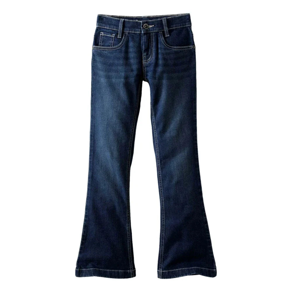 Cruel Girl's Violet Mid-Rise Dark Stonewash Trousers