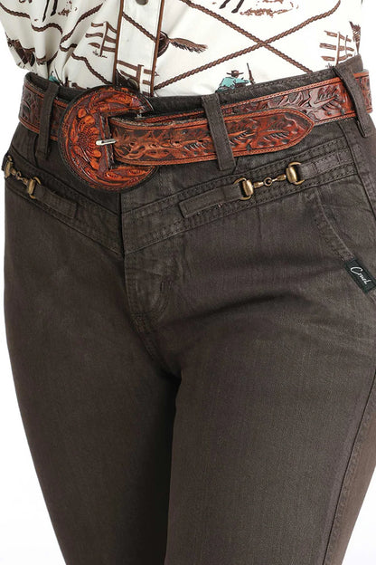 Women's Cruel Denim Brown Quinn Tapered Leg Jeans