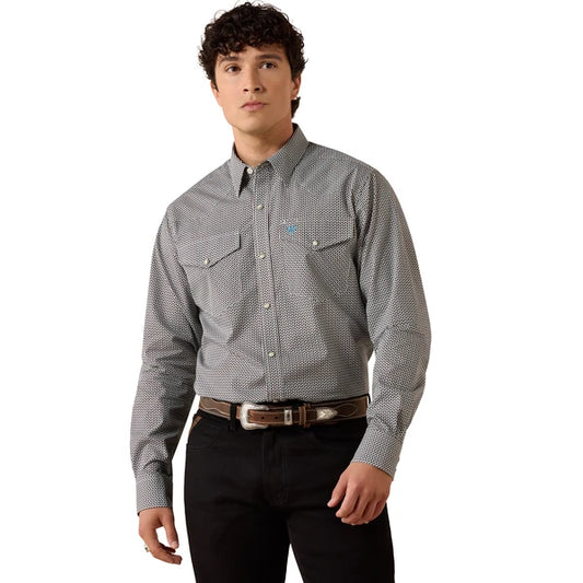 Men's Ariat Fitted Geo Print Snap Shirt