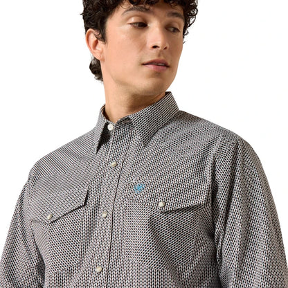 Men's Ariat Fitted Geo Print Snap Shirt