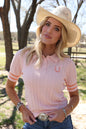 Women's Cruel Denim Pink Knit Polo