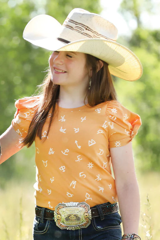 Girl's Cruel Girl Brand Tee - Gold