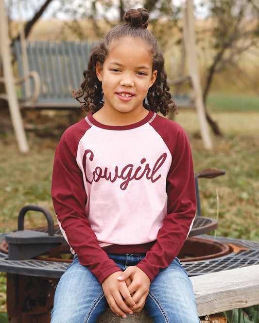 Girl's Cruel Girl 'Cowgirl' Graphic Long Sleeve Tee