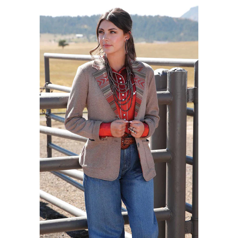 Women's Cruel Denim Blazer - Stone