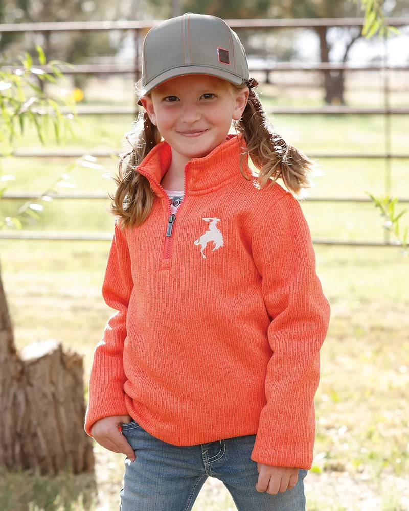 Girl's Cruel Girl 1/4 Zip Pullover - Coral
