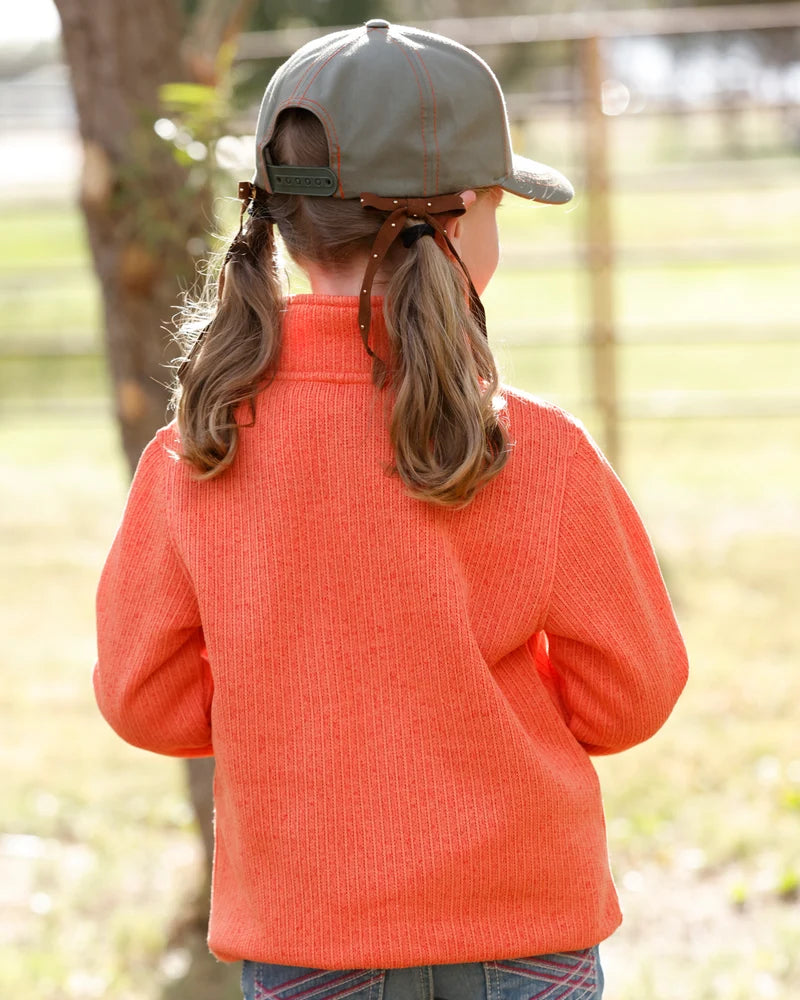 Girl's Cruel Girl 1/4 Zip Pullover - Coral