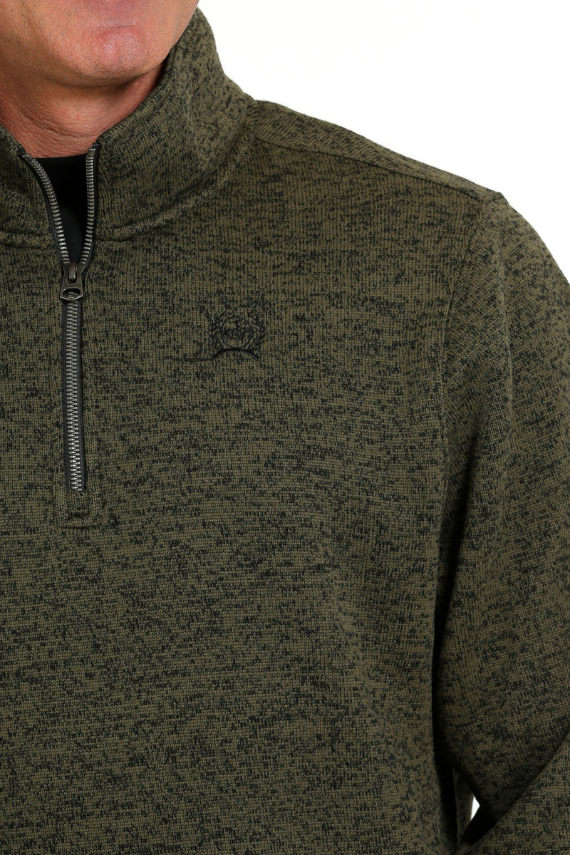 Men's Cinch 1/4 Zip Pullover Sweater - Olive