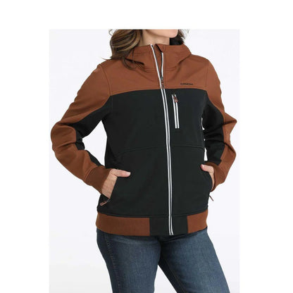 Women's Cinch Brown Color Block Jacket
