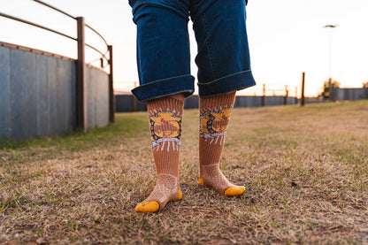 Lucky Chuck Performance Boot Socks-Lucky Bucking Cowgirl