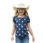 Girl's Cruel Girl Floral Ruffle Sleeve - Navy