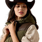 Women's Ariat Frontier Puffer Vest - Ivy Green with Chicory Coffee