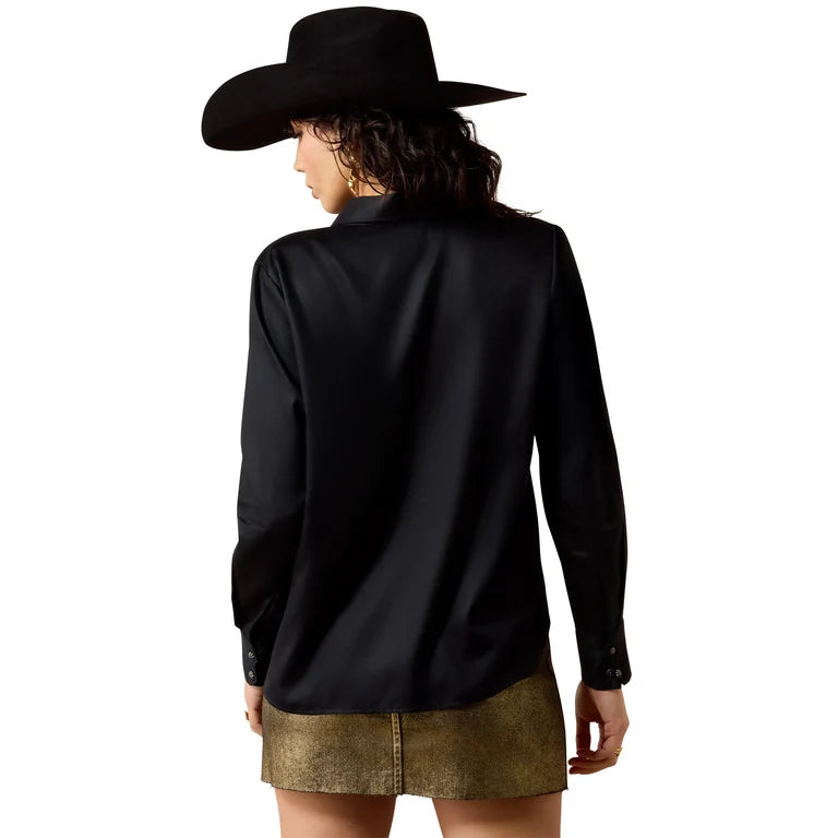 Women's Ariat Black Mira Women's Collared Long sleeve