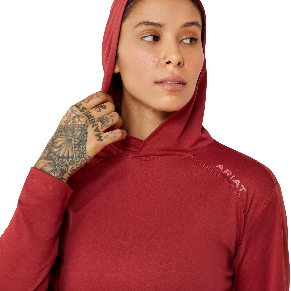 Women's Ariat Rebar Sun-blocker Long Sleeve T-Shirt - Burnt Russet