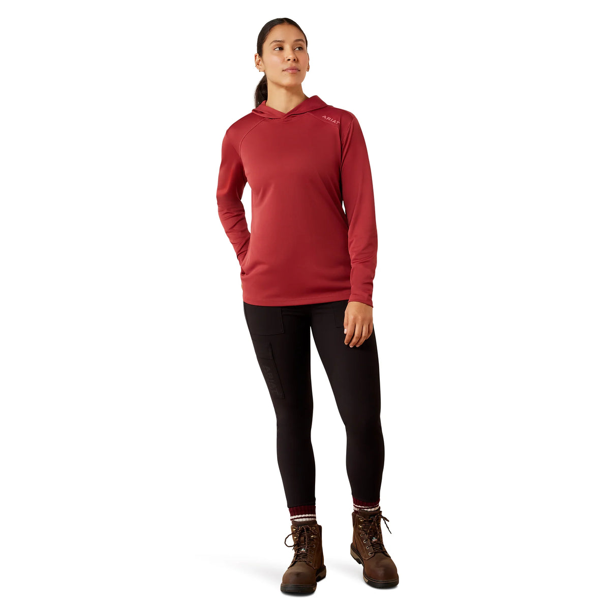 Women's Ariat Rebar Sun-blocker Long Sleeve T-Shirt - Burnt Russet