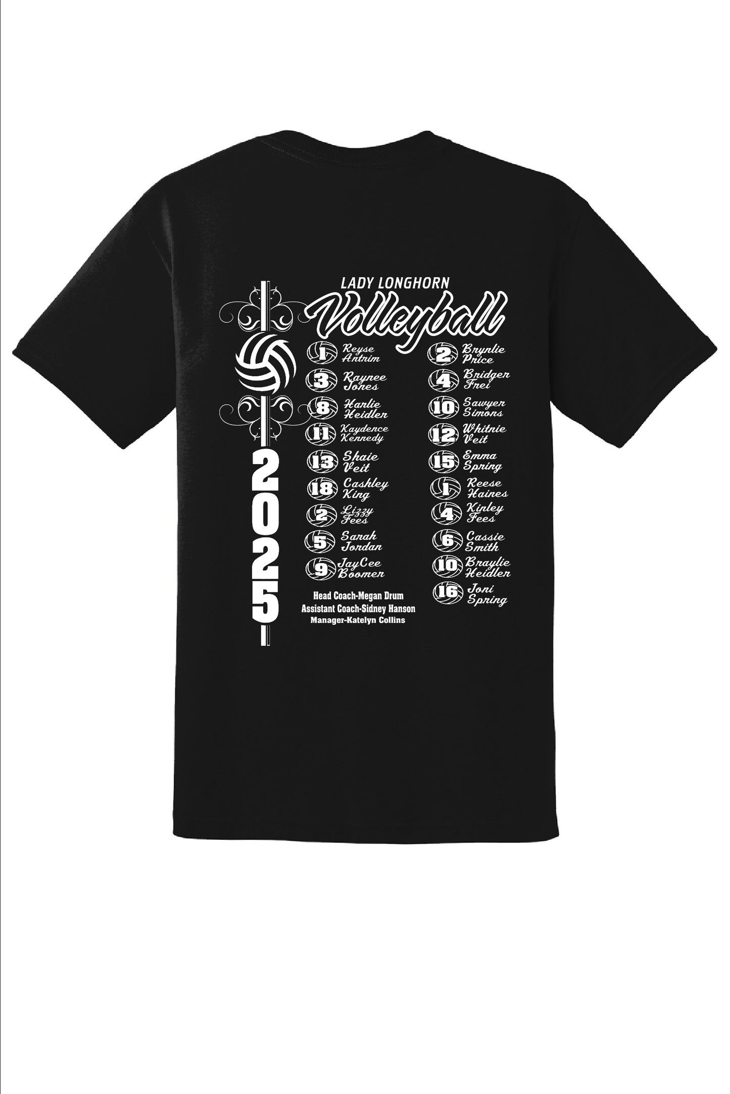 2025 Faith Longhorn Volleyball Shirts