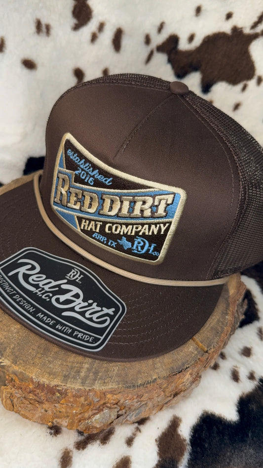 Red Dirt Hat Company - Brown/Sky Blue