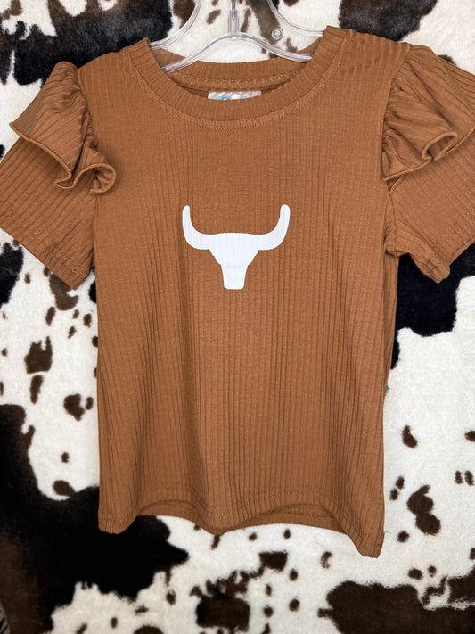 Girl's Shea Baby Longhorn S/S Tee