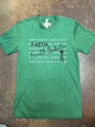 "Great State of Faith, SD" Sea Green Triblend Tee Shirt
