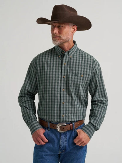 Men's Wrangler George Strait™ Plaid Shirt - Green