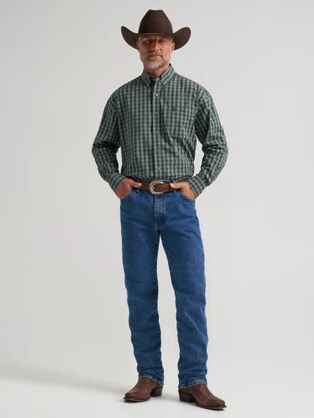 Men's Wrangler George Strait™ Plaid Shirt - Green