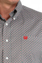 Men's Cinch Grey Geometric Print