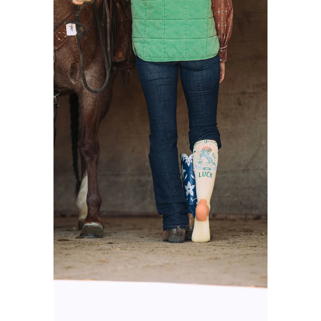 Lucky Chuck Performance Boot Socks-Desert Spirit Cowgirl