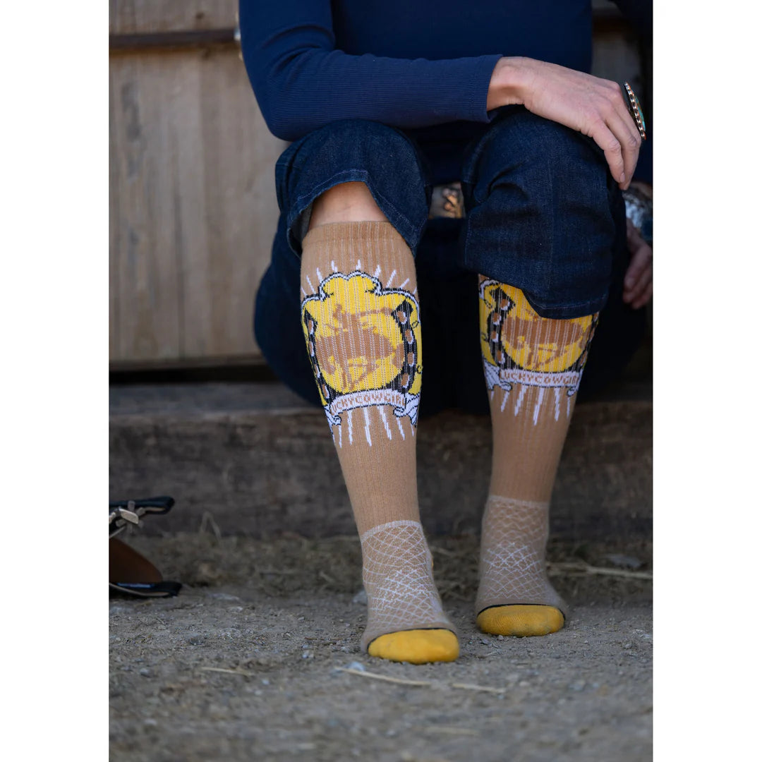 Lucky Chuck Performance Boot Socks-Lucky Bucking Cowgirl