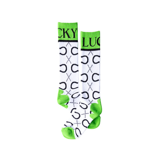 Lucky Chuck Performance Boot Socks-High Maintenance Cowgirl Kelly Green